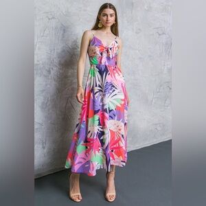 Flying Tomato Vibrant Floral Maxi Dress